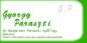 gyorgy paraszti business card